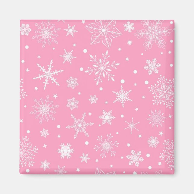 Schneeflockenmuster Magnet (Vorne)