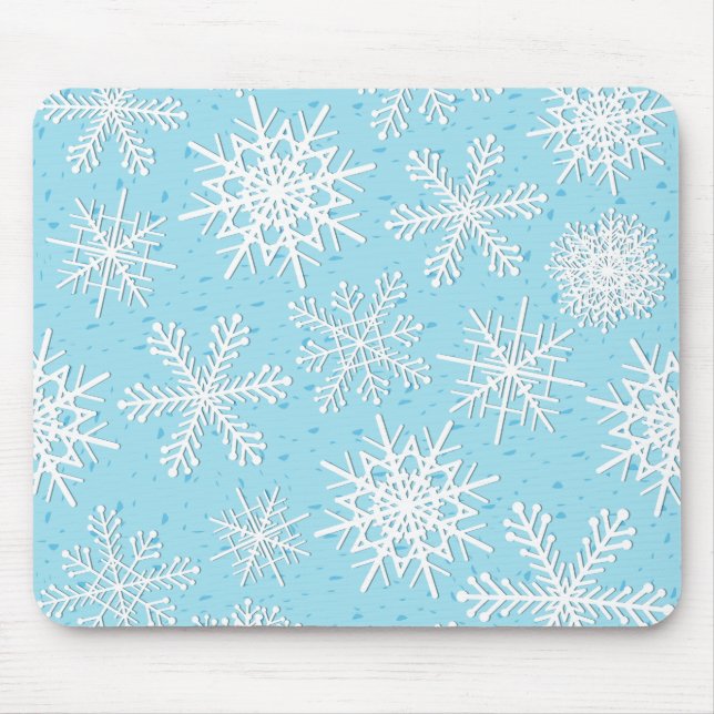 Schneeflockenmuster Mousepad (Vorne)