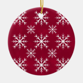 Schneeflockenmuster - Nordpol-Design Keramik Ornament