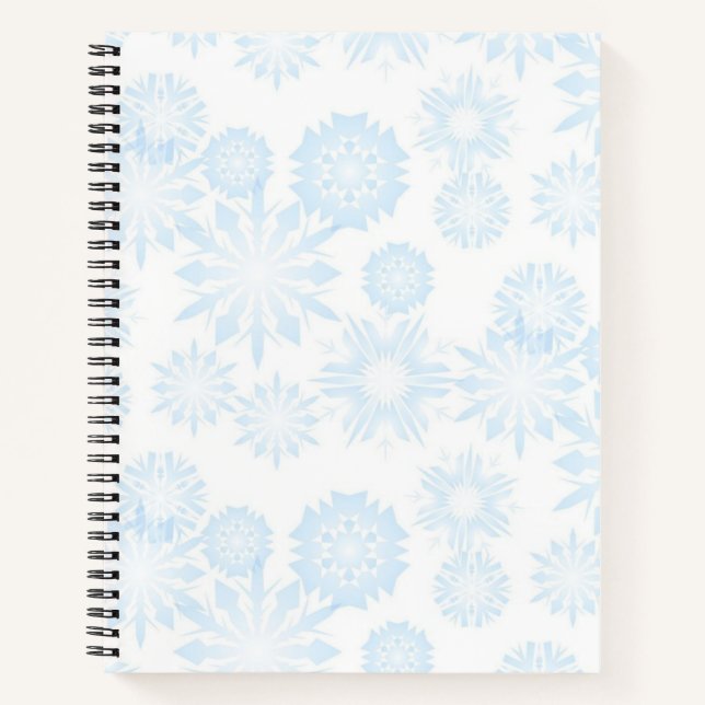 Schneeflockenmuster Notizbuch (Vorderseite)