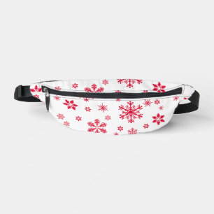 Schneeflockenmuster, Rote Schneeflocken, Schnee, W Bauchtasche