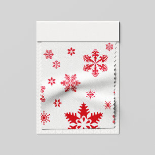 Schneeflockenmuster, Rote Schneeflocken, Schnee, W Stoff