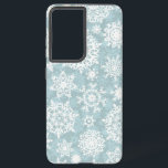 Schneeflockenmuster Samsung Galaxy Hülle<br><div class="desc">Für echte Schneeflocken</div>