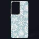 Schneeflockenmuster Samsung Galaxy Hülle<br><div class="desc">Für echte Schneeflocken</div>