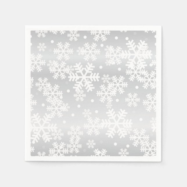 Schneeflockenmuster Serviette (Vorderseite)