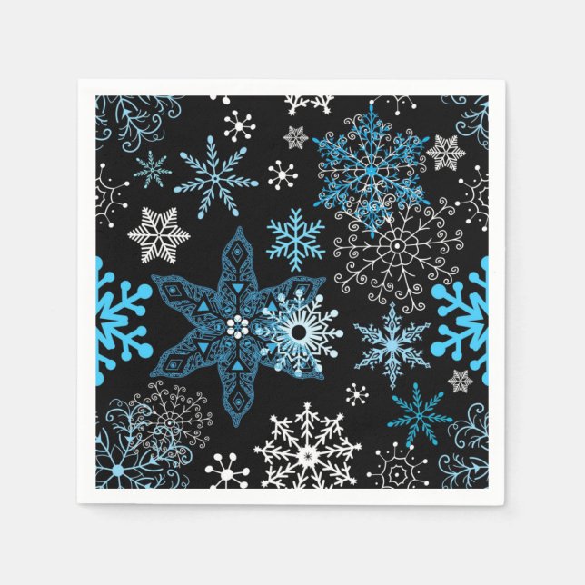 Schneeflockenmuster Serviette (Vorderseite)