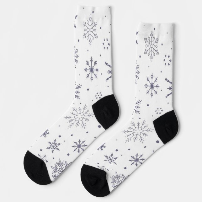 Schneeflockenmuster Socken (Linkes Detail)