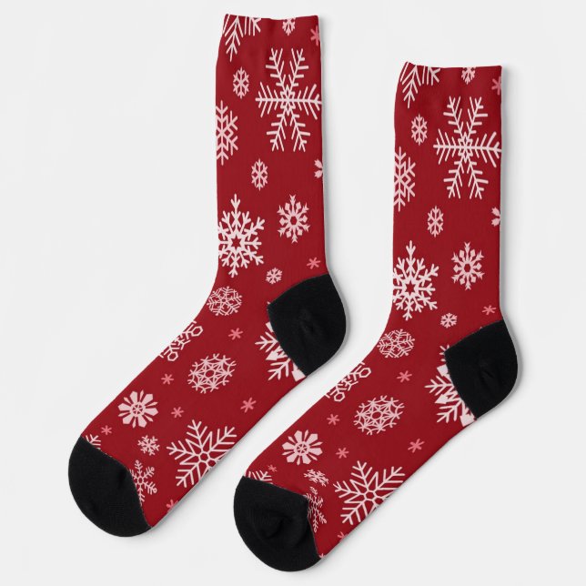 Schneeflockenmuster Socken (Linkes Detail)