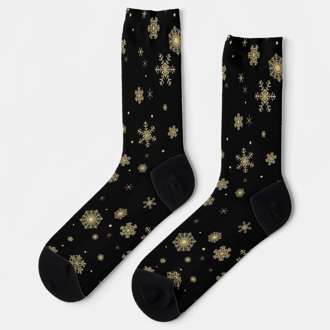 Schneeflockenmuster Socken (Linkes Detail)