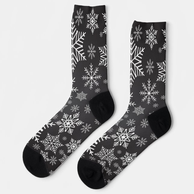 Schneeflockenmuster Socken (Linkes Detail)