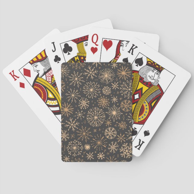 Schneeflockenmuster Spielkarten (Rückseite)