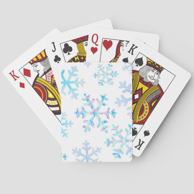 Schneeflockenmuster Spielkarten (Rückseite)