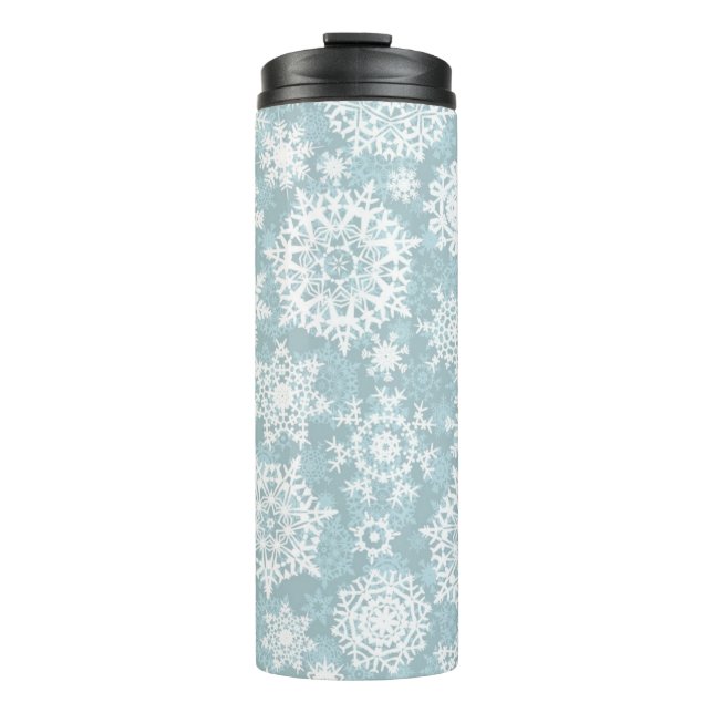 Schneeflockenmuster Thermosbecher (Vorderseite)