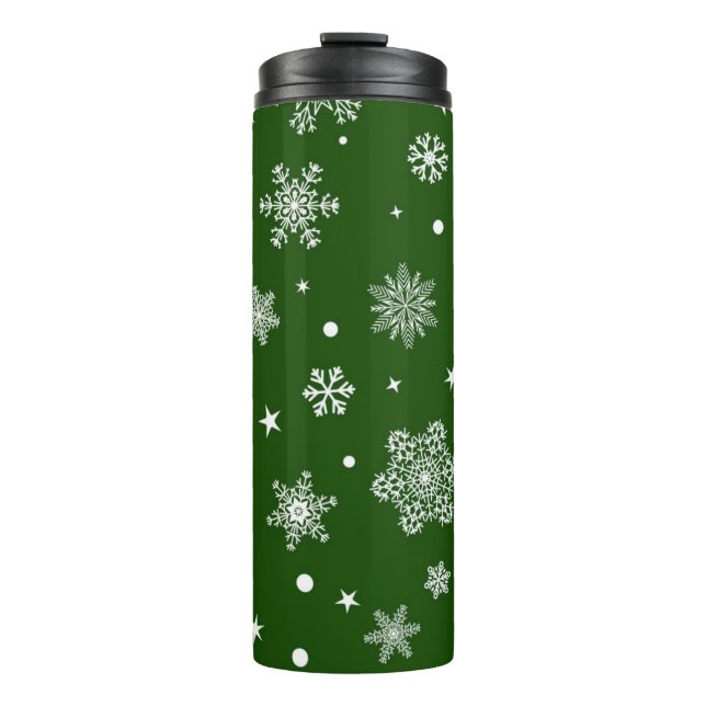 Schneeflockenmuster Thermosbecher (Vorderseite)