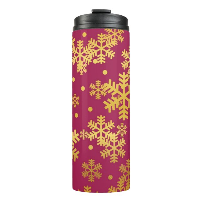 Schneeflockenmuster Thermosbecher (Vorderseite)