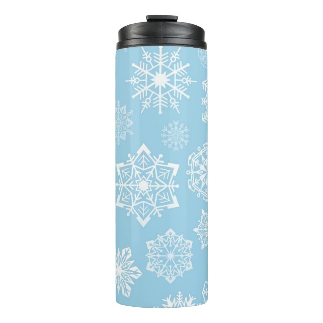 Schneeflockenmuster Thermosbecher (Vorderseite)