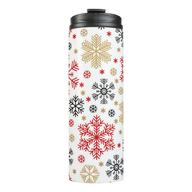 Schneeflockenmuster Thermosbecher (Vorderseite)
