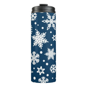 Schneeflockenmuster Thermosbecher