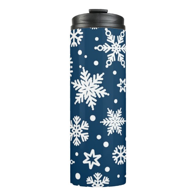 Schneeflockenmuster Thermosbecher (Vorderseite)