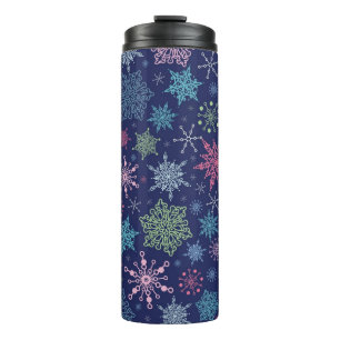 Schneeflockenmuster Thermosbecher