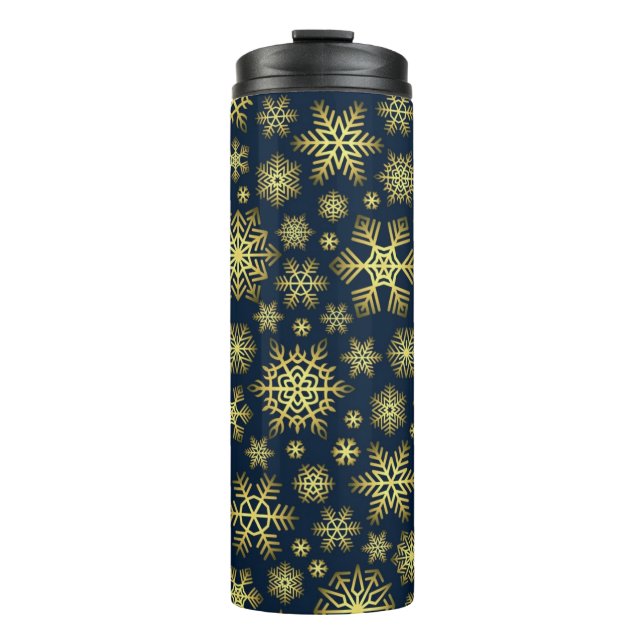 Schneeflockenmuster Thermosbecher (Vorderseite)