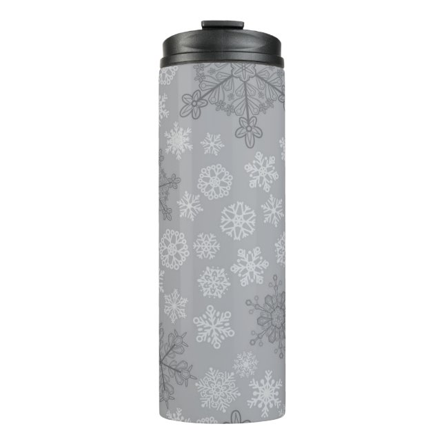 Schneeflockenmuster Thermosbecher (Vorderseite)