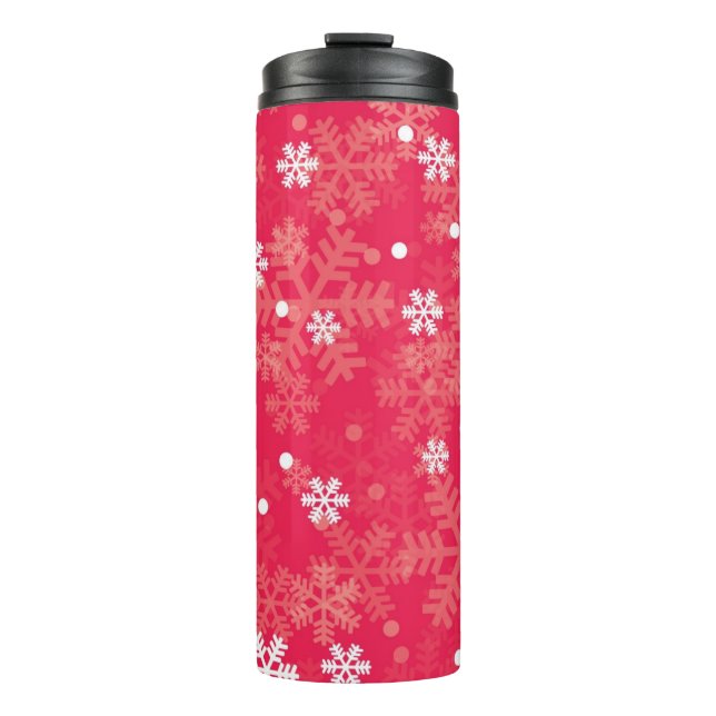 Schneeflockenmuster Thermosbecher (Vorderseite)