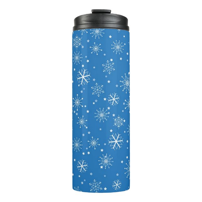 Schneeflockenmuster Thermosbecher (Vorderseite)