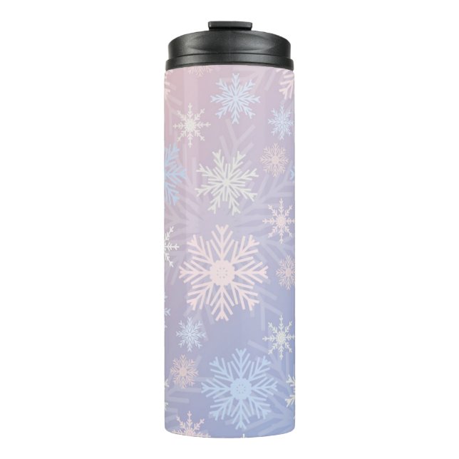 Schneeflockenmuster Thermosbecher (Vorderseite)
