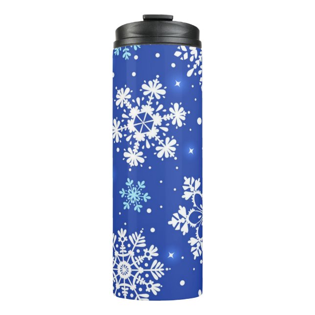 Schneeflockenmuster Thermosbecher (Vorderseite)