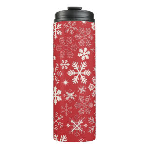 Schneeflockenmuster Thermosbecher