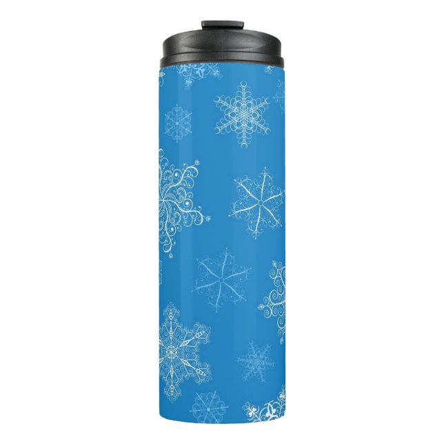 Schneeflockenmuster Thermosbecher (Vorderseite)