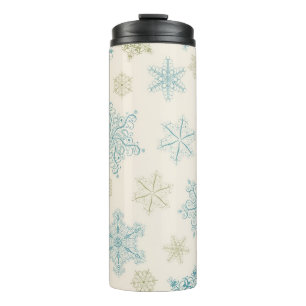 Schneeflockenmuster Thermosbecher