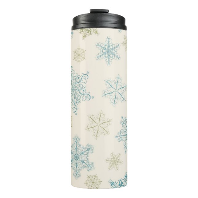 Schneeflockenmuster Thermosbecher (Vorderseite)