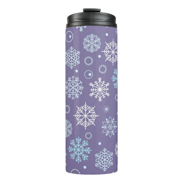 Schneeflockenmuster Thermosbecher (Vorderseite)
