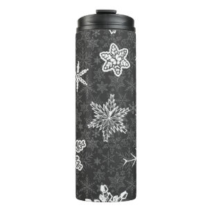 Schneeflockenmuster Thermosbecher