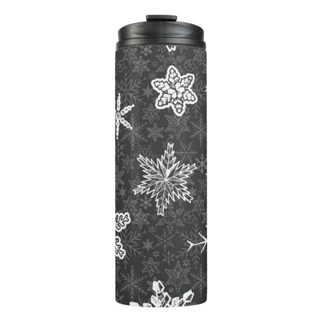Schneeflockenmuster Thermosbecher (Vorderseite)