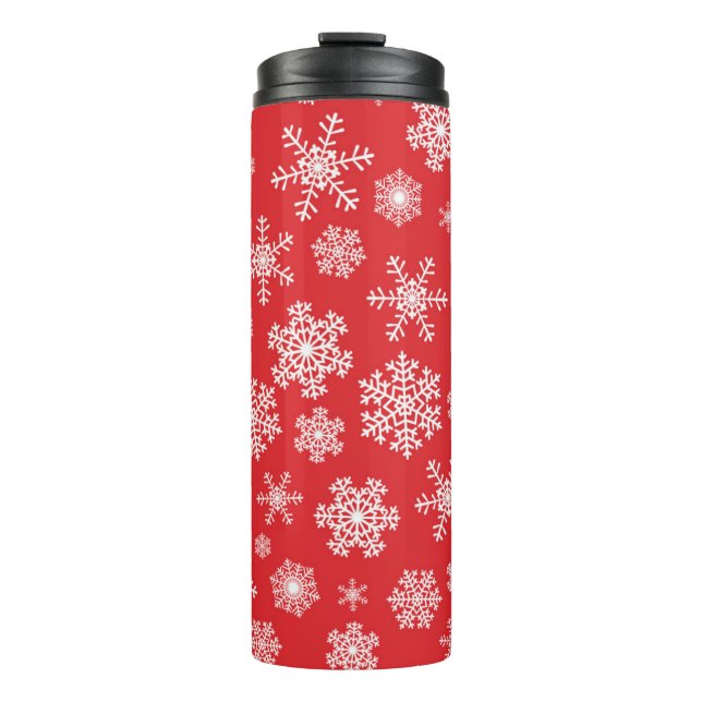 Schneeflockenmuster Thermosbecher (Vorderseite)