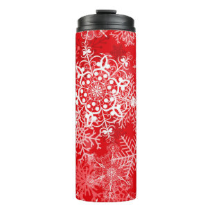 Schneeflockenmuster Thermosbecher