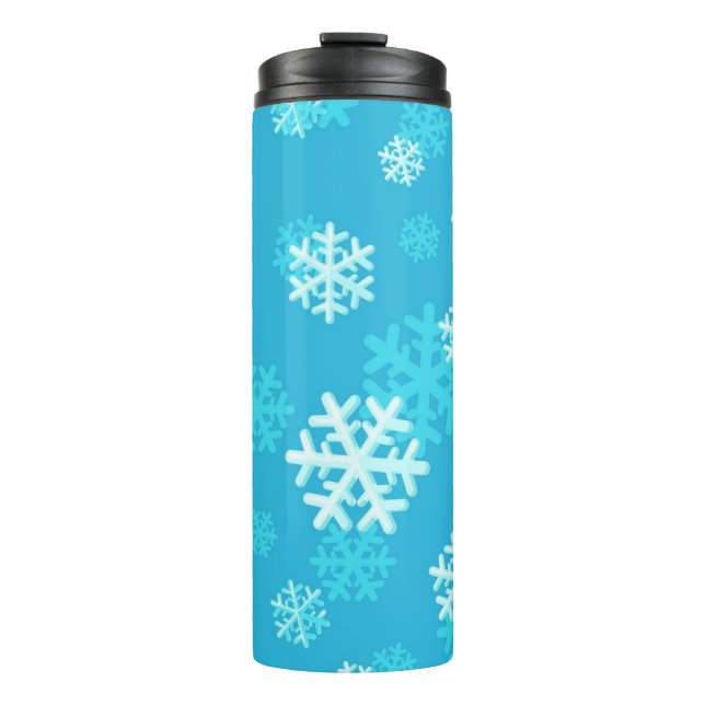 Schneeflockenmuster Thermosbecher (Vorderseite)