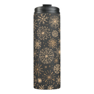 Schneeflockenmuster Thermosbecher