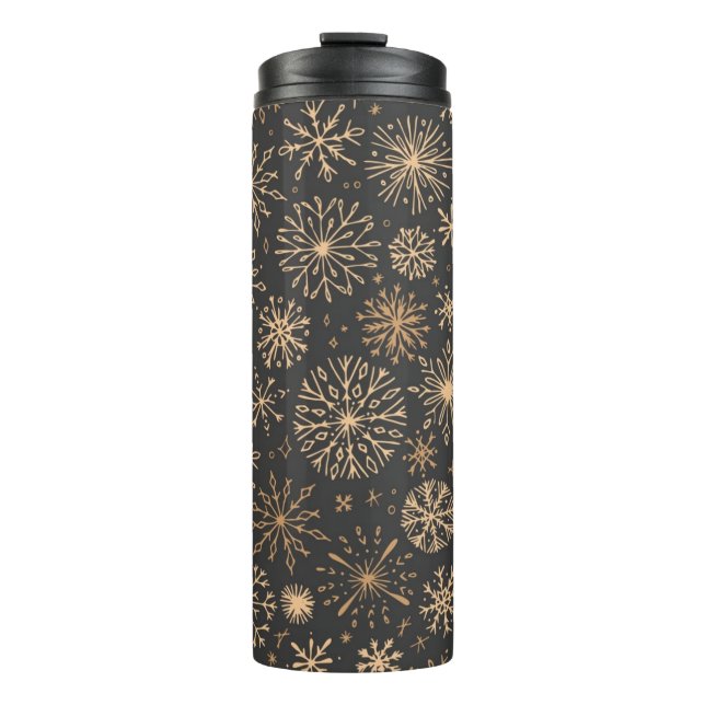 Schneeflockenmuster Thermosbecher (Vorderseite)