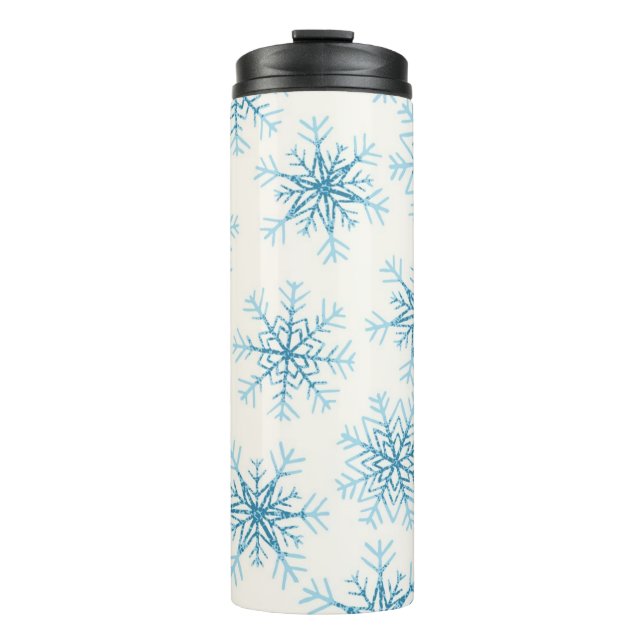 Schneeflockenmuster Thermosbecher (Vorderseite)