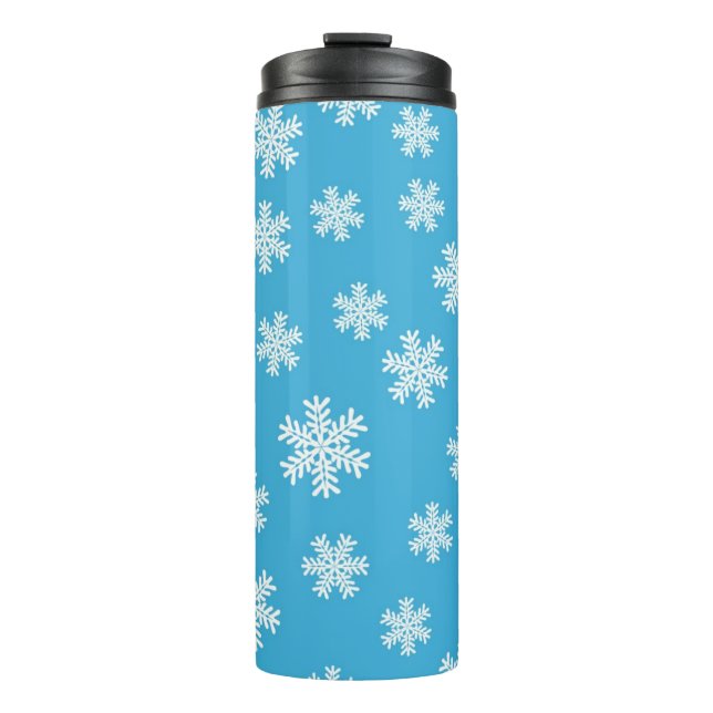 Schneeflockenmuster Thermosbecher (Vorderseite)