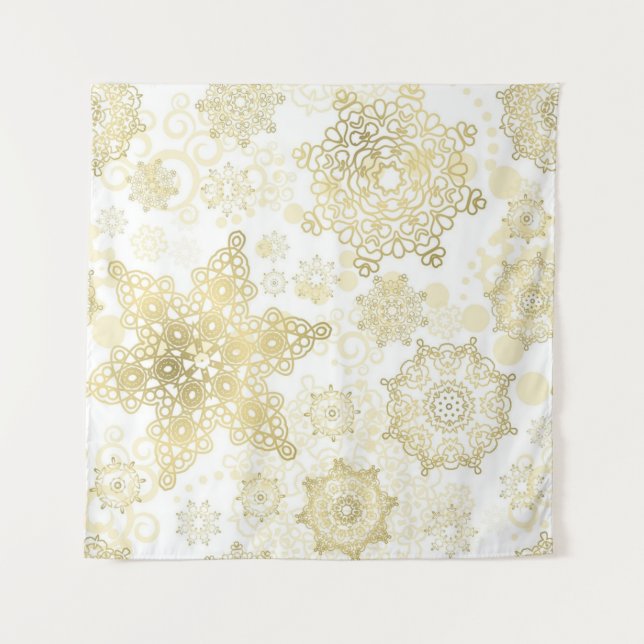 Schneeflockenmuster Wandteppich (Vorderseite)