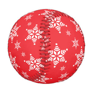 Schneeflockenmuster, weiße Schneeflocken, Schnee, Baseball