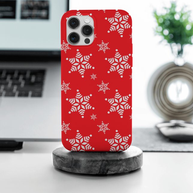 Schneeflockenmuster, weiße Schneeflocken, Schnee,  Case-Mate iPhone Hülle (Von Creator hochgeladen)