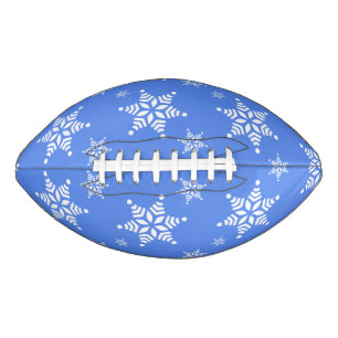 Schneeflockenmuster, weiße Schneeflocken, Schnee, Football