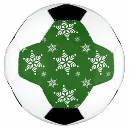 Schneeflockenmuster, weiße Schneeflocken, Schnee,  Fußball