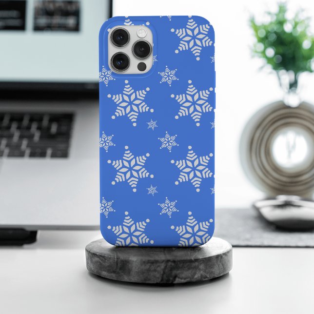 Schneeflockenmuster, weiße Schneeflocken, Schnee,  iPhone Hülle (Von Creator hochgeladen)